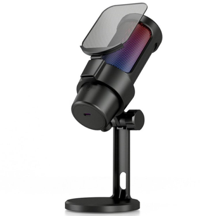 Microfono a condensatore da tavolo professionale M8 con luce RGB, M8 Microfono a condensatore da tavolo professionale M8 con luce RGB, M8